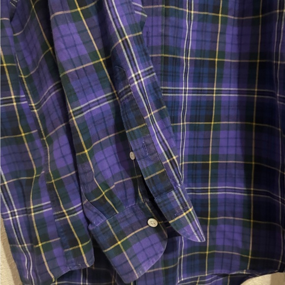 Ledbury Men's Purple Plaid Button Down Shirt - Picture 3 of 6